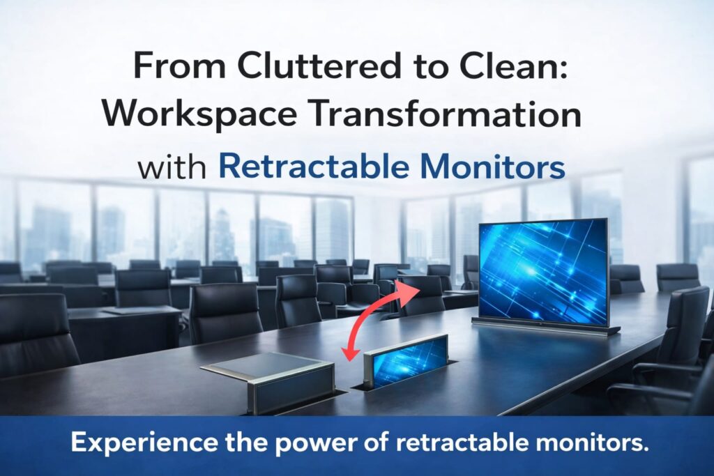 From Cluttered to Clean: Workspace Transformation with Retractable Monitors