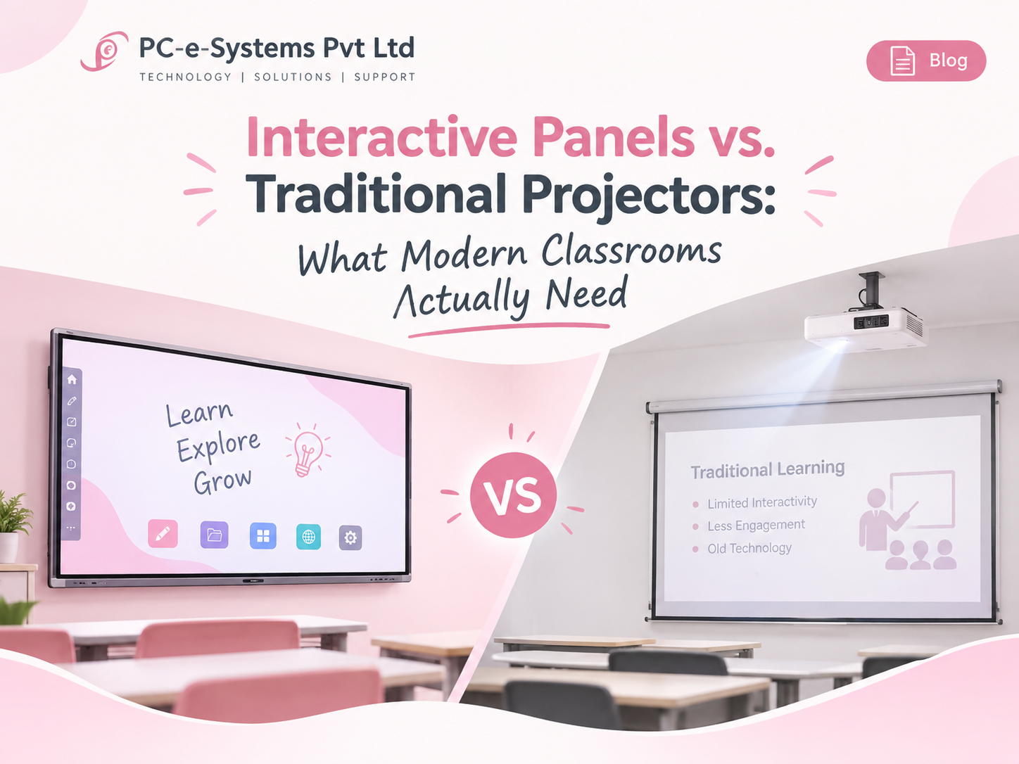 Interactive panels vs traditional projectors in modern classrooms